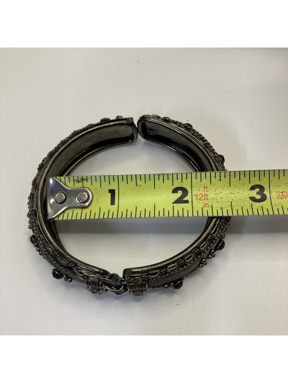 VTG Black Rhinestone Spring Bracelet - Picture 9 of 10
